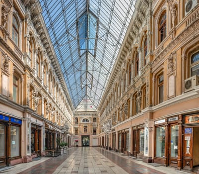 Odessa, Ukraine 22.06.2023. Interior courtyard of the historical building Passage in Odessa, Ukraine at day