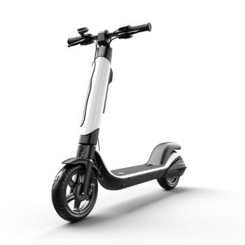 Electric scooter of the future on a white background