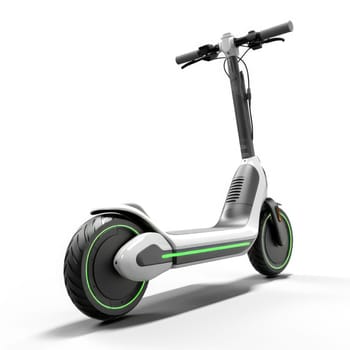 Electric scooter of the future on a white background