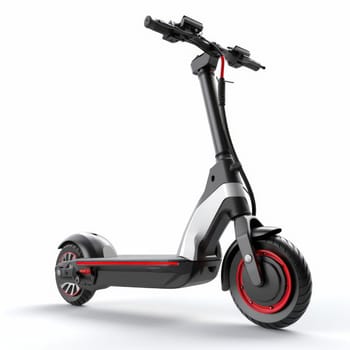 Electric scooter of the future on a white background
