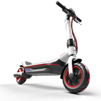 Electric scooter of the future on a white background