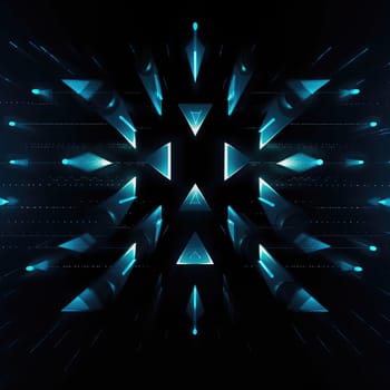 Abstract dark background with glowing blue elements