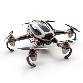 Quadcopter of the future on a white background