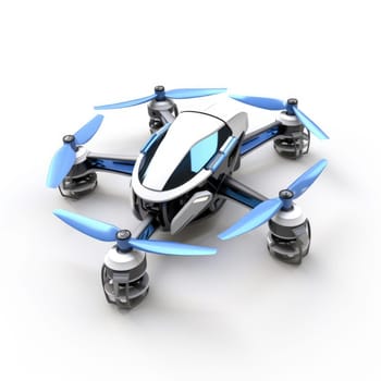 Quadcopter of the future on a white background