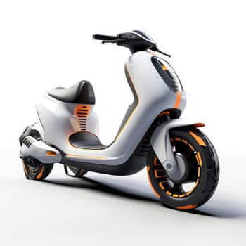 Electric scooter of the future on a white background