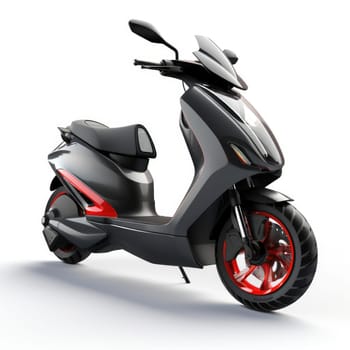 Electric scooter of the future on a white background