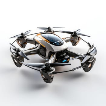 Quadcopter of the future on a white background