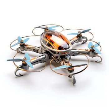 Quadcopter of the future on a white background