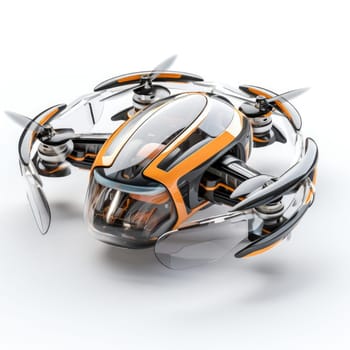 Quadcopter of the future on a white background