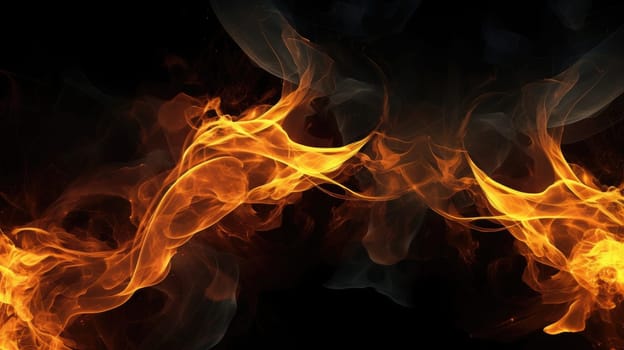 Fire on a black background. A pattern for your design