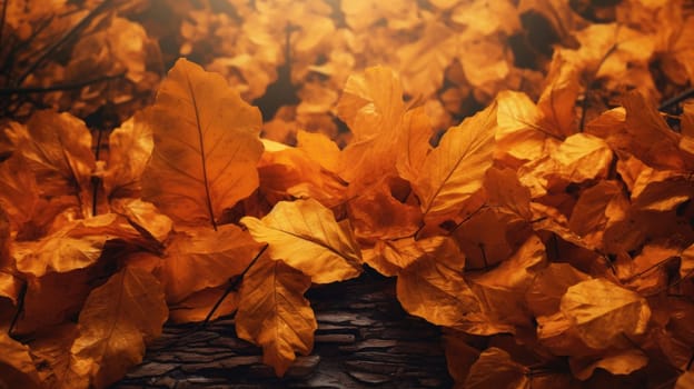 Autumn yellow leaves on the ground. Beautiful background for your design