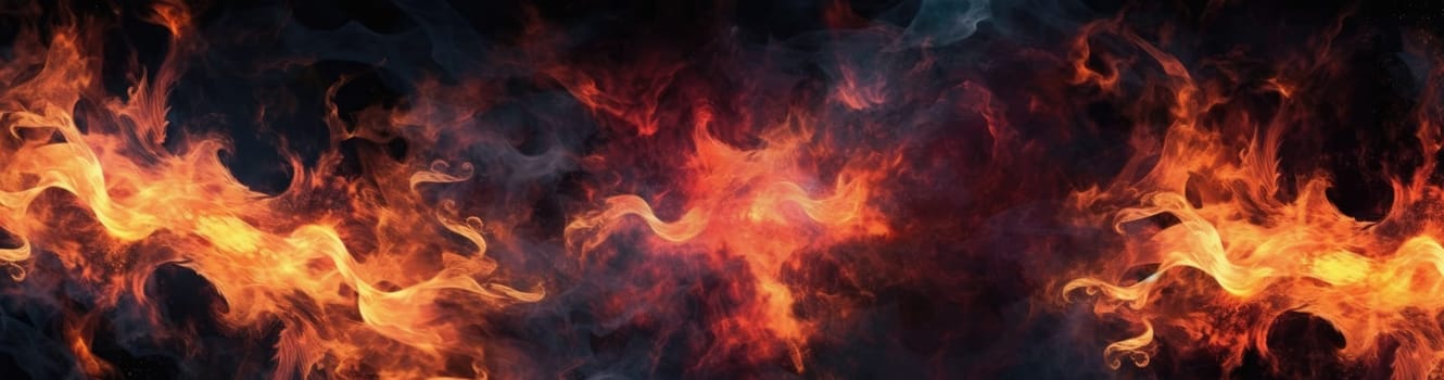 Fire on a black background. A pattern for your design