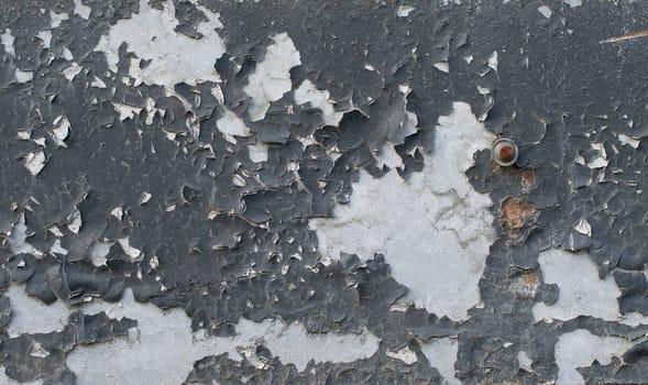 texture of peeling paint on a metal surface, destroyed structure, corrosion from external natural factors, abstract background High quality photo
