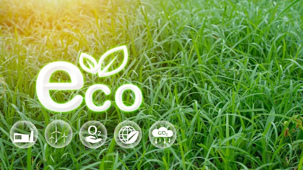 Eco concept for environment, society and governance in sustainable. business responsible environmental.