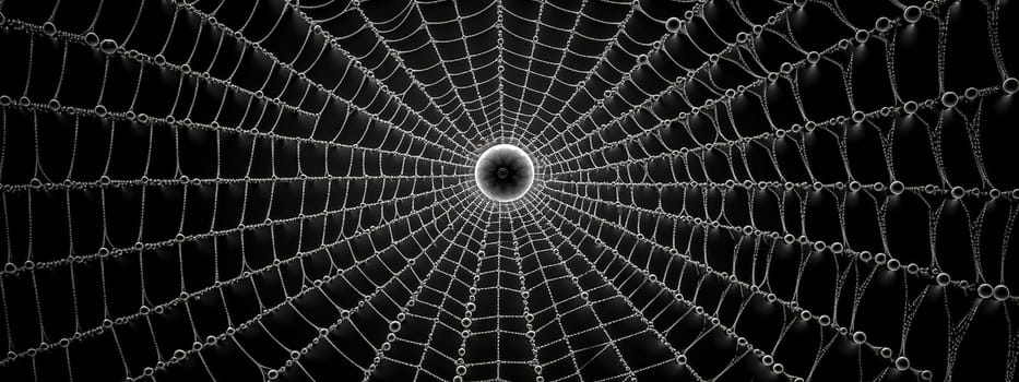 spider web on dark background, made with Generative AI. High quality illustration