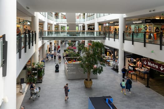 Copenhagen, Denmark - June 30, 2023: People inside the shopping mall Frederiksberg Centret.