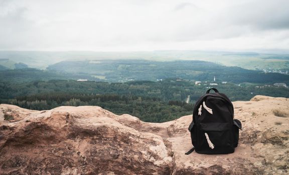 Mountain peak rocks landscape. Mountain panorama. Mountain range panoramic landscape. Mountain range panorama