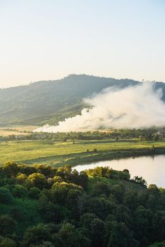 Mountain river sunset at thailand