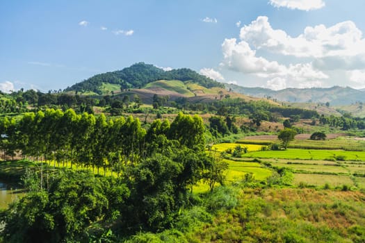 Landscape mountain and river