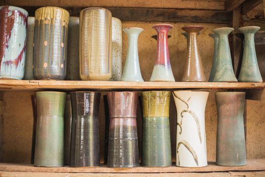 Colored jars earthenware