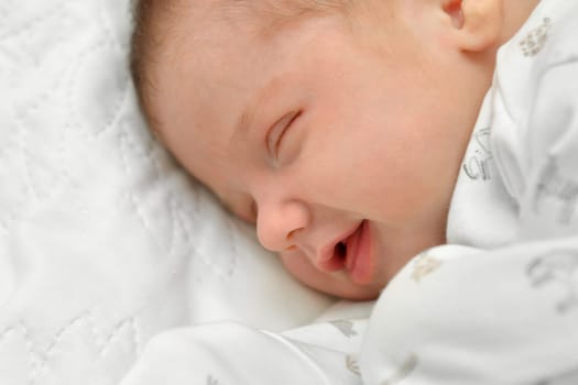 Newborn baby sleep first days in a hospital