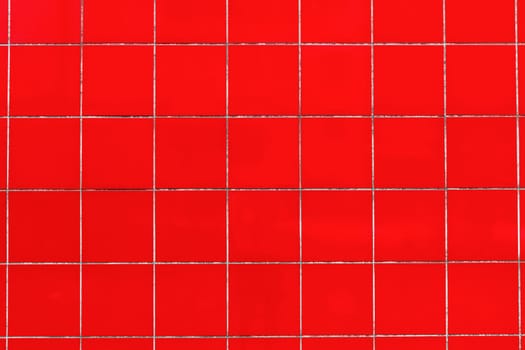 red tile wall, abstract pattern mosaic background, textured wall or floor in bathroom, Space For Text. High quality photo