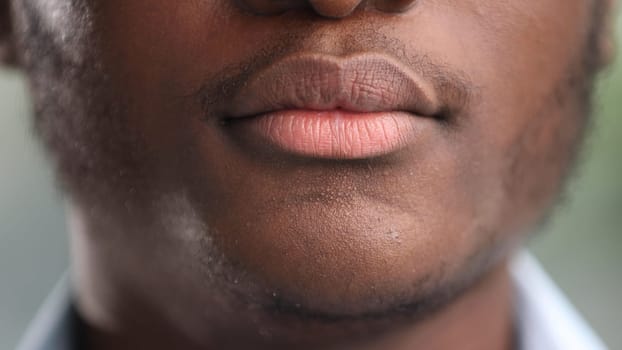 Close-up of a man's mouth, high quality photo