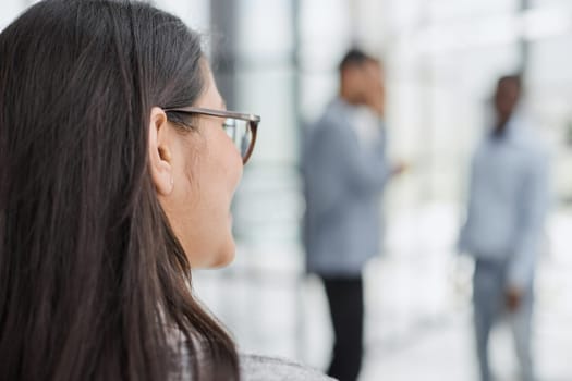 Creative, woman and portrait for vision, career ambition or success at the office