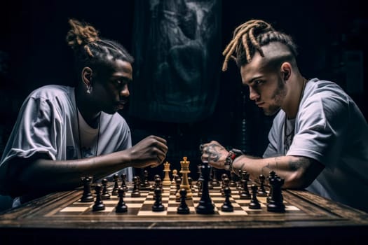 A captivating image of young individuals engaged in a chess game, symbolizing the essence of challenge and strategy.