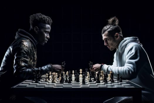 A captivating image of young individuals engaged in a chess game, symbolizing the essence of challenge and strategy.