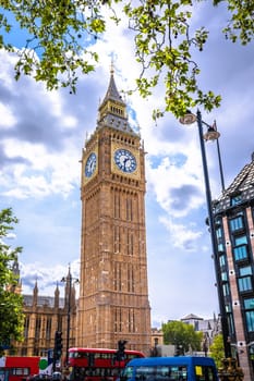Palace of Westminster and Big Ben view, capital of UK famous landmark