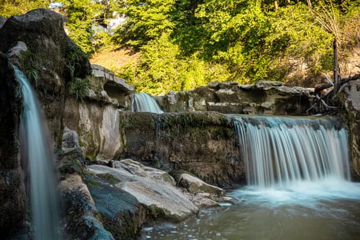 Gorge with waterfalls near Winterthur in Switzerland. High quality photo