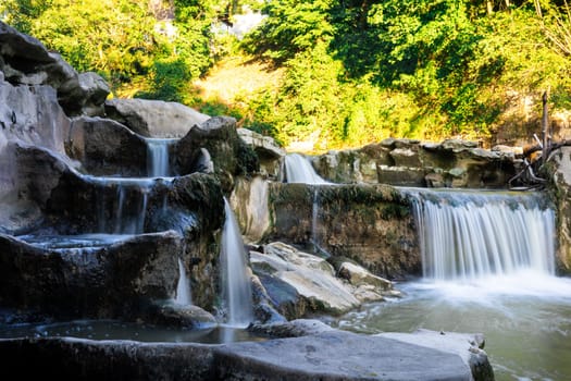 Gorge with waterfalls near Winterthur in Switzerland. High quality photo