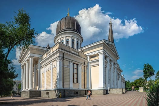 Odessa, Ukraine 22.06.2023. Odessa Cathedral Church on a sunny summer day