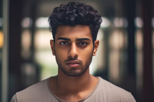 Stunning close-up portrait capturing the essence of a young Indian boy's charm and character.