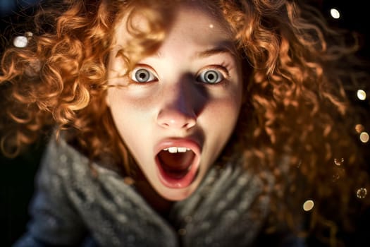 Capture the genuine surprise on the face of a young girl in this close-up photo, revealing a range of astonished expressions.