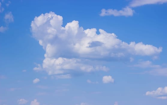 Summer blue sky cloud gradient light white background. Selective focus