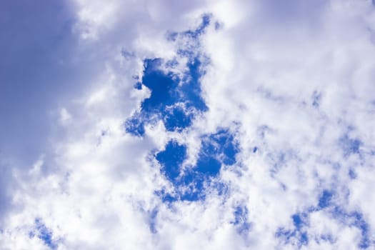 Summer blue sky cloud gradient light white background. Selective focus
