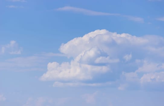 Summer blue sky cloud gradient light white background. Selective focus