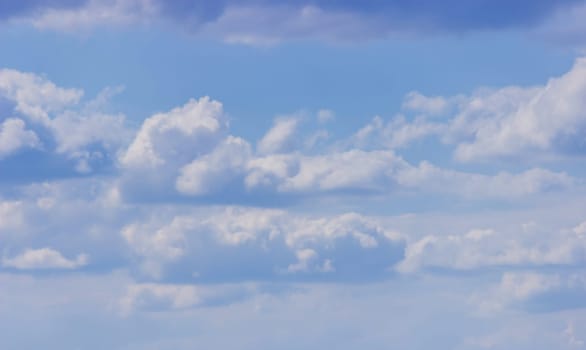 Summer blue sky cloud gradient light white background. Selective focus