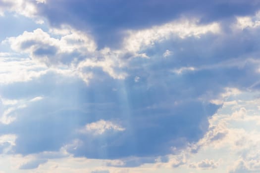 Summer blue sky cloud gradient light white background. Selective focus