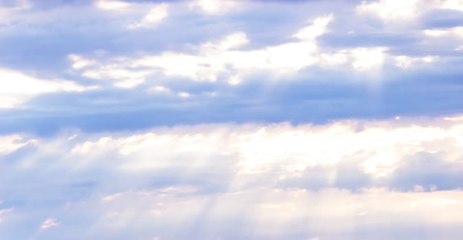 Summer blue sky cloud gradient light white background. Selective focus