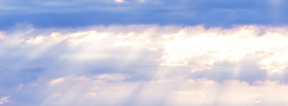 Summer blue sky cloud gradient light white background. Selective focus