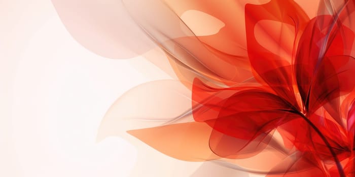 beautiful abstract red transparent floral design background. beautiful Generative AI AIG32