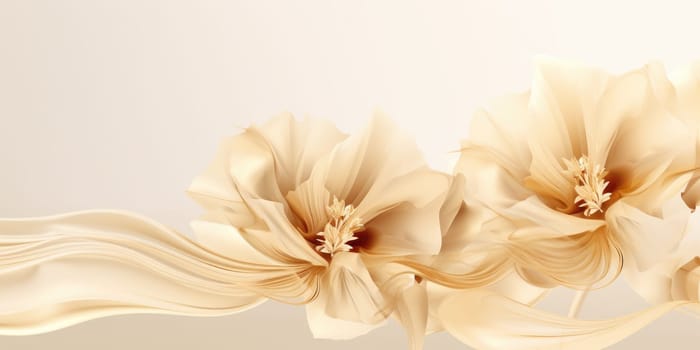 Beautiful abstract beige transparent floral design background. beautiful Generative AI AIG32