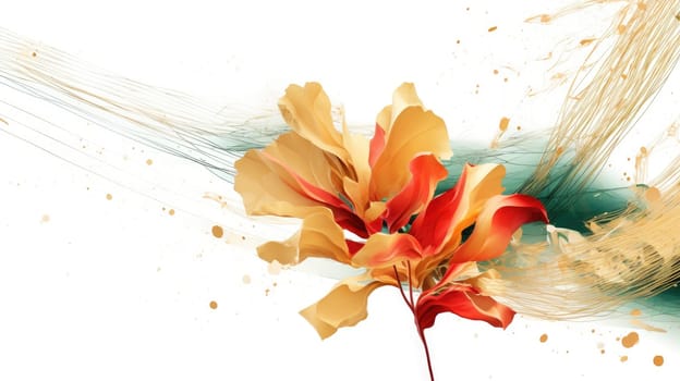 Watercolor abstract design for background of wedding or buzzy social media banner generative AI