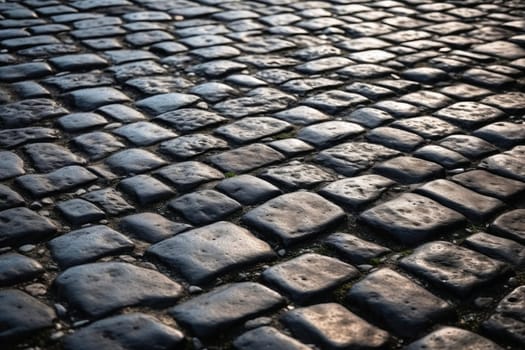 Background of an old cobblestone street in a historic old town