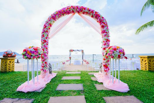 Wedding place on the beach