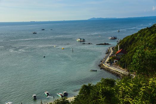 Bird view of  the beach