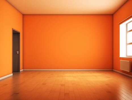 Colorful minimal interior, wall and floor, empty room, copy space , AI Generated . High quality photo